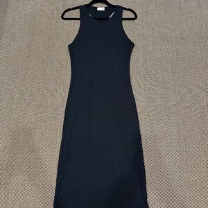 WILFRED FREE ARITZIA LADIES RACERBACK KNIT MIDI DRESS BLACK SMALL